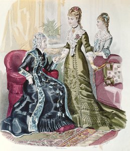 Fashion of the Second Empire, from La Mode Illustrée by French School