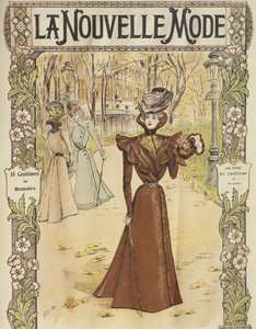 Fashion plate, cover illustration from La Nouvelle Mode, 12th December 1897 by French School