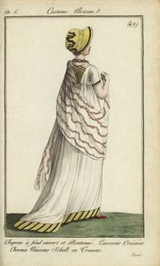 Fashionable woman at Tivoli Gardens by French School
