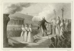 Fete de la Federation, 14 July 1790 by French School
