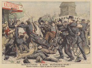 Fight Between Apaches and the Police on the Place de la Bastille in Paris