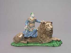 Figure Seated on a Lion by French School