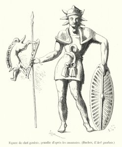 Figure of a Gaulish Chief, Enlarged from Coins by French School