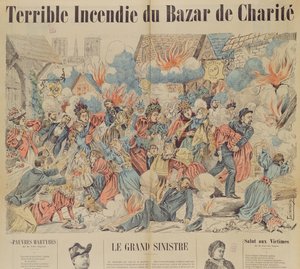 Fire at the Bazar de la Charite, 4th May 1897 by French School