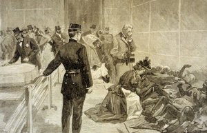 Fire at the Bazar de la Charite in Paris on May 4, 1897: After the Catastrophe, Families Identifying the Victims at the Palais de l