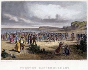 First gathering of the Vendeans - engraving