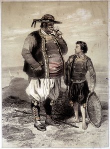 Fishermen of Douarnenez, c. 1855 by French School