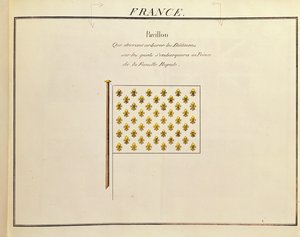 Flag of a Prince of the Royal Family, from Pavillons des Puissances Maritimes