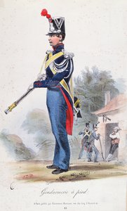 Foot Gendarme, engraved by Villain, c.1830