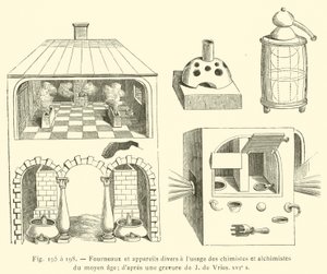 Furnaces and Various Apparatus for the Use of Chemists and Alchemists of the Middle Ages by French School