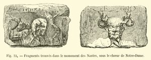 Fragments Found in the Monument of the Nautes, Under the Choir of Notre-Dame