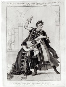 Francois-Joseph Talma as Hamlet and Mademoiselle Duchenois as Gertrude, in Shakespeare