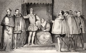 Francois II tells the parliamentary deputies that the Duke of Guise and the Cardinal will govern the State, from 