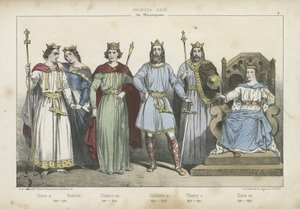 Frankish Kings and Queens of the Merovingian Dynasty by French School
