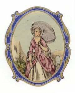 French Lady with parasol by French School