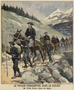 French President Felix Faure in the Alps, 1897