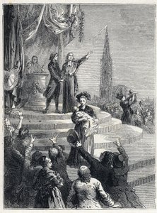 French Revolution - Fete de la Federation in Strasbourg by French School
