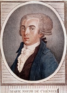 French Revolution: portrait of diplomat poet and historian Marie Joseph Chenier (1764-1811), author of the Chant du depart engraving of the 19th century.