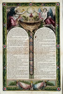 French Revolution: poster of the declaration of human rights by French School