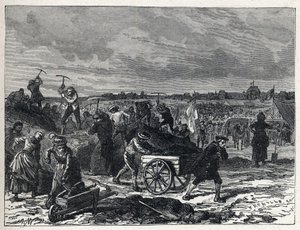 French Revolution: works of the Champs de Mars in Paris, to prepare for the Fete de la Federation in 1790 by French School