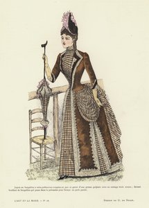 French Fashion Plate, 1885-86 by French School