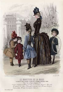 French fashion plate, late 19th century by French School