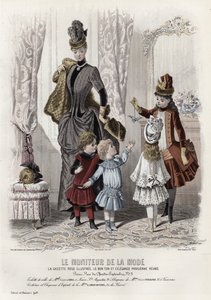 French fashion plate, late 19th century by French School