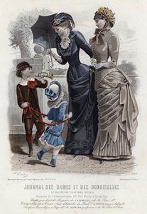 French fashion plate, late 19th century by French School