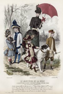 French fashion plate, late 19th century by French School