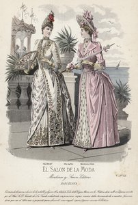 French Fashion Plate, Late 19th Century by French School
