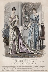 French Fashion Plate, Late 19th Century by French School