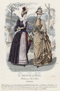 French Fashion Plate, Late 19th Century by French School