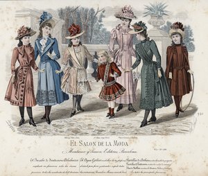 French Fashion Plate, Late 19th Century by French School