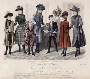 French Fashion Plate, Late 19th Century by French School