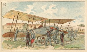 French military biplane by French School