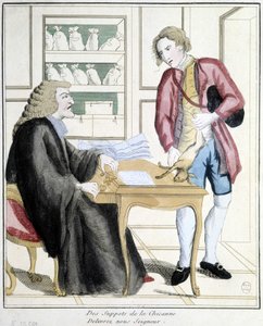 From the supports of the chicana, deliver us Lord: Caricature about the tax on hunting, late 18th century by French School