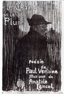 Front Cover of the Music Score Le Chant de la Pluie, from a Poem by Paul Verlaine, 1844