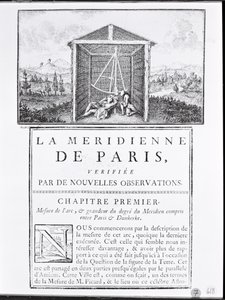 Front Page of the First Chapter of La Meridienne de Paris by Cesar-Francois Cassini de Thury