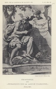 Frontispiece of Remarks on the French Language, Paris