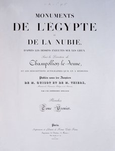 Frontispiece of the 1st Volume of Monuments de l
