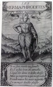 Frontispiece to Les Hermaphrodites by Thomas Artus by French School
