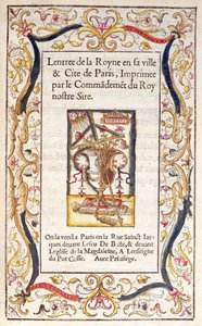 Frontispiece to a book about the Entry of Marguerite de Navarre into Paris
