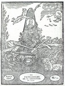 Frontispiece to an agricultural almanach with a portrait of Olivier de Serres (1539-1619) 1816 by French School