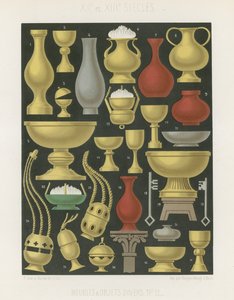 Furniture and various objects of the 12th and 13th centuries by French School