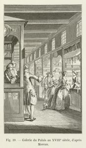 Gallery of the Palace in the 18th century, after Moreau by French School