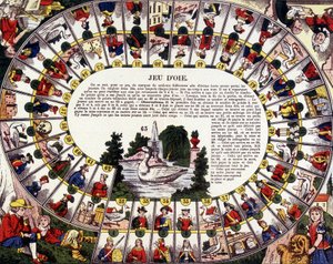 Game of the goose. 19th century