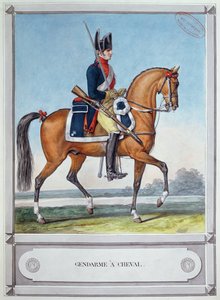 Gendarme mounted on a horse, c. 1812