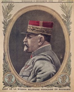 General Berthelot, Chief of the French military mission in Romania, front cover illustration from Le Petit Journal, supplement illustre, 3rd December 1916 by French School