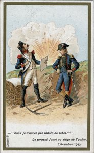 General Jean Andoche Junot writing a letter for Napoleon Bonaparte at the siege of Toulon in December 1793 by French School