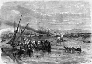General view of the Piraeus, Athens Harbour by French School